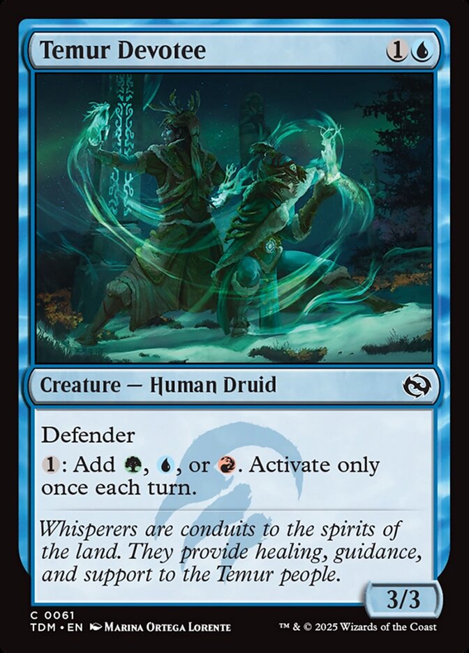 MTG Card Title: Temur Devotee TDM/61