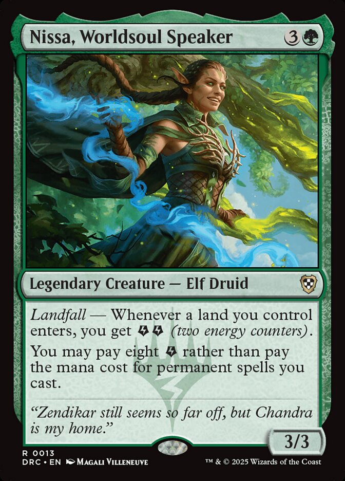 MTG Card Title: Nissa, Worldsoul Speaker DRC/13