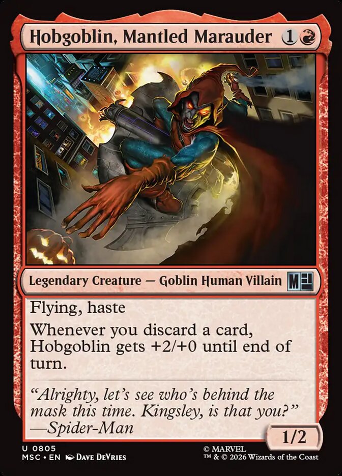 MTG Card Title: Hobgoblin, Mantled Marauder MSC/805