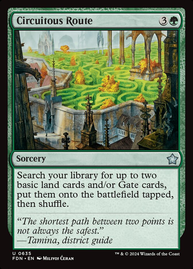 MTG Card Title: Circuitous Route FDN/635