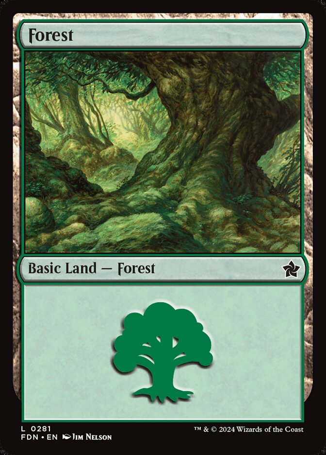 MTG Card Title: Forest FDN/281