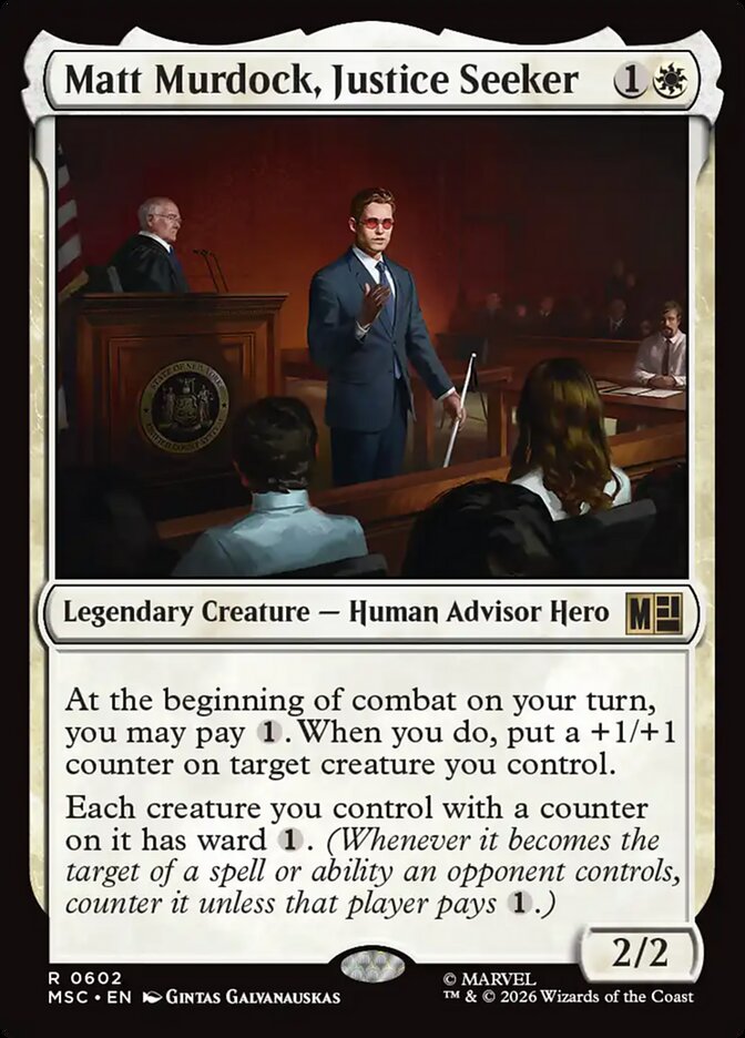 MTG Card Title: Matt Murdock, Justice Seeker MSC/602