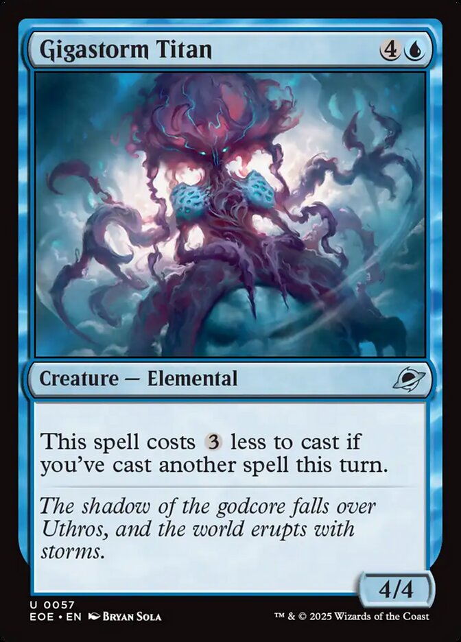 MTG Card Title: Gigastorm Titan EOE/57