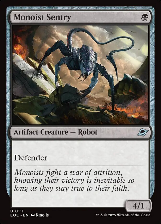 MTG Card Title: Monoist Sentry EOE/111