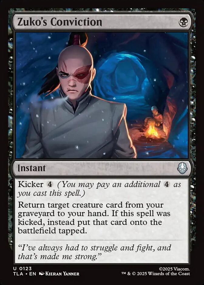 MTG Card Title: Zuko's Conviction TLA/123