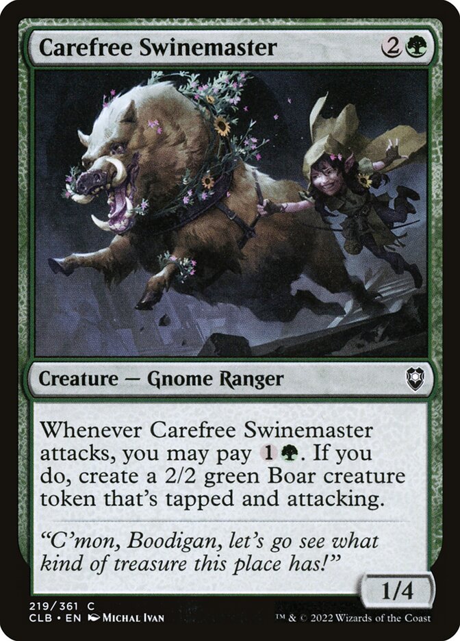 MTG Card Title: Carefree Swinemaster CLB/219