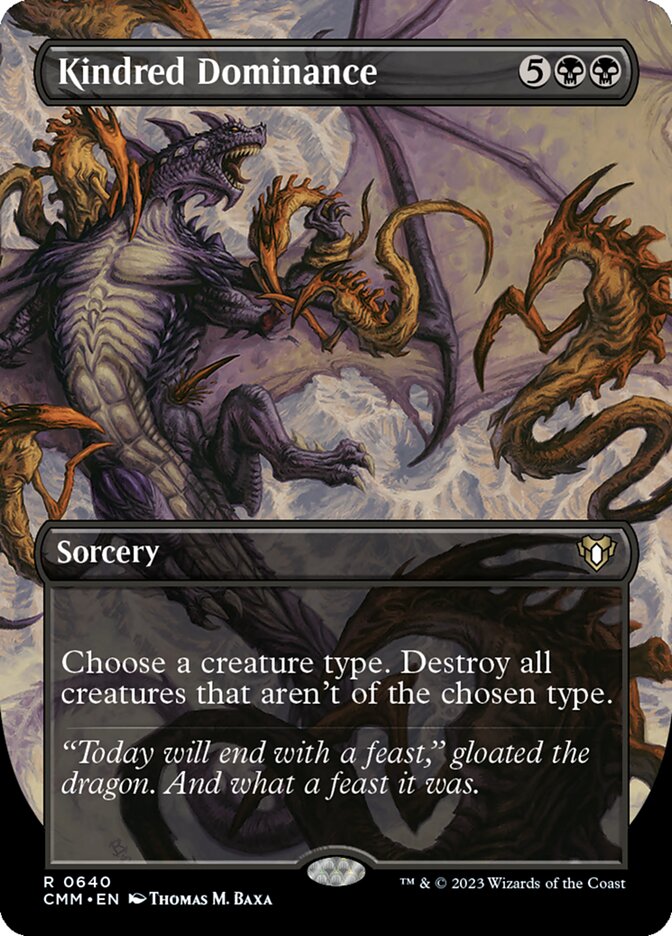 MTG Card Title: Kindred Dominance CMM/640