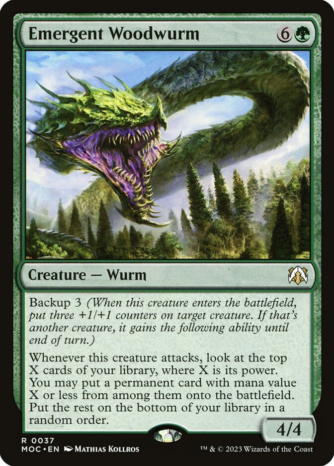MTG Card Title: Emergent Woodwurm MOC/37