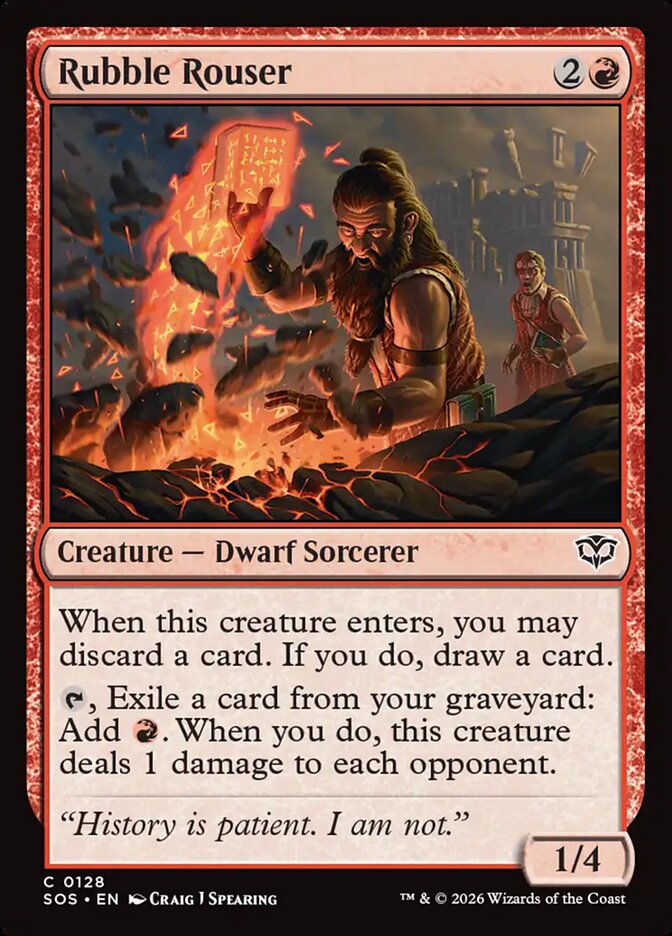 MTG Card Title: Rubble Rouser SOS/128