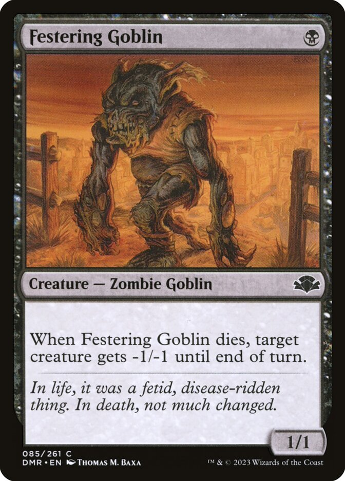 MTG Card Title: Festering Goblin DMR/85