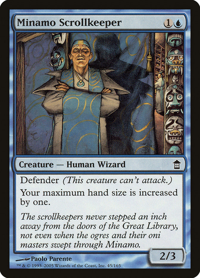 MTG Card Title: Minamo Scrollkeeper SOK/45