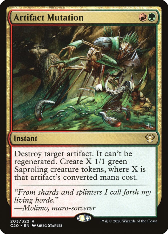 MTG Card Title: Artifact Mutation C20/203