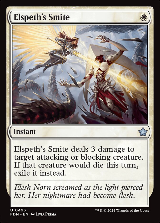 MTG Card Title: Elspeth's Smite FDN/493