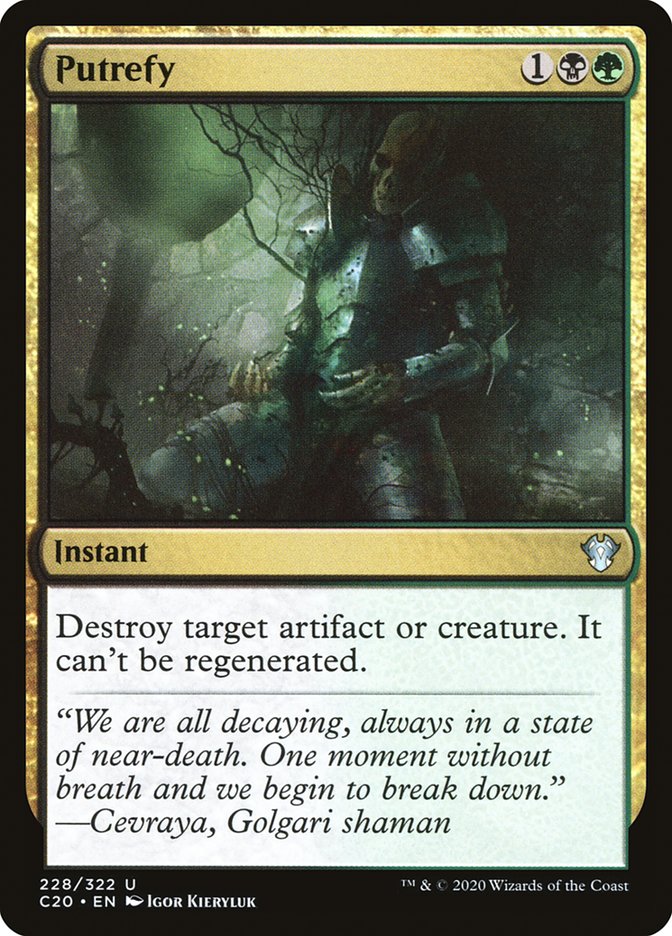 MTG Card Title: Putrefy C20/228