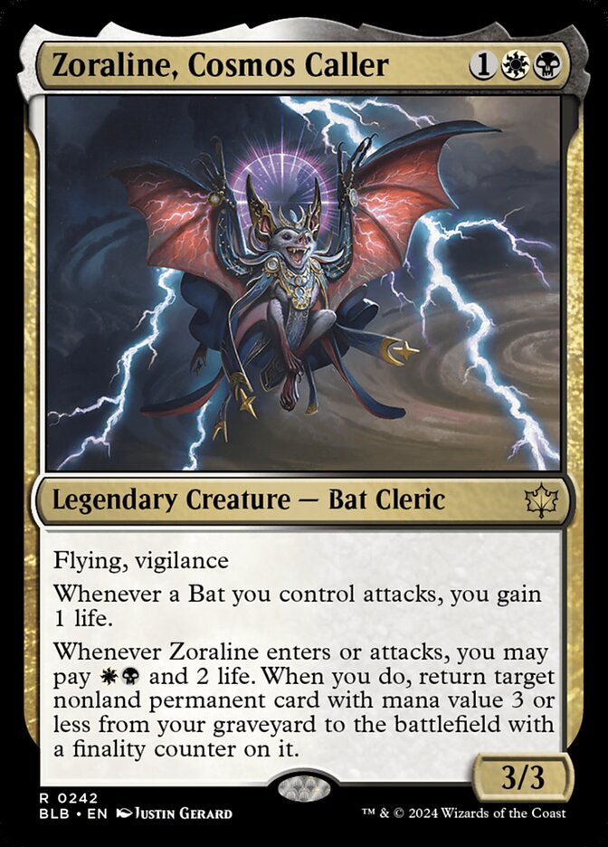 MTG Card Title: Zoraline, Cosmos Caller BLB/242