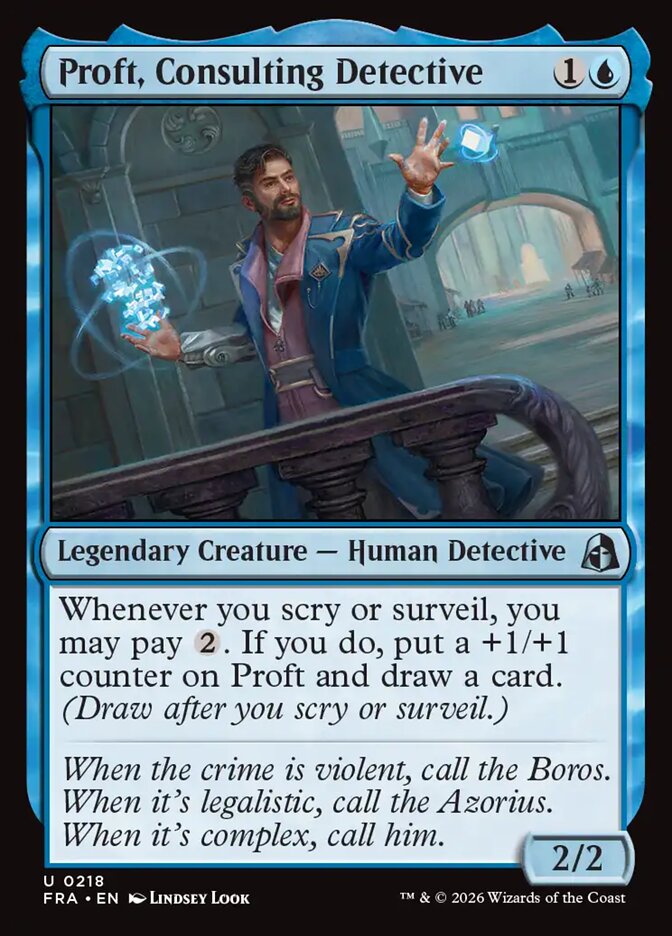 MTG Card Title: Proft, Consulting Detective FRA/218