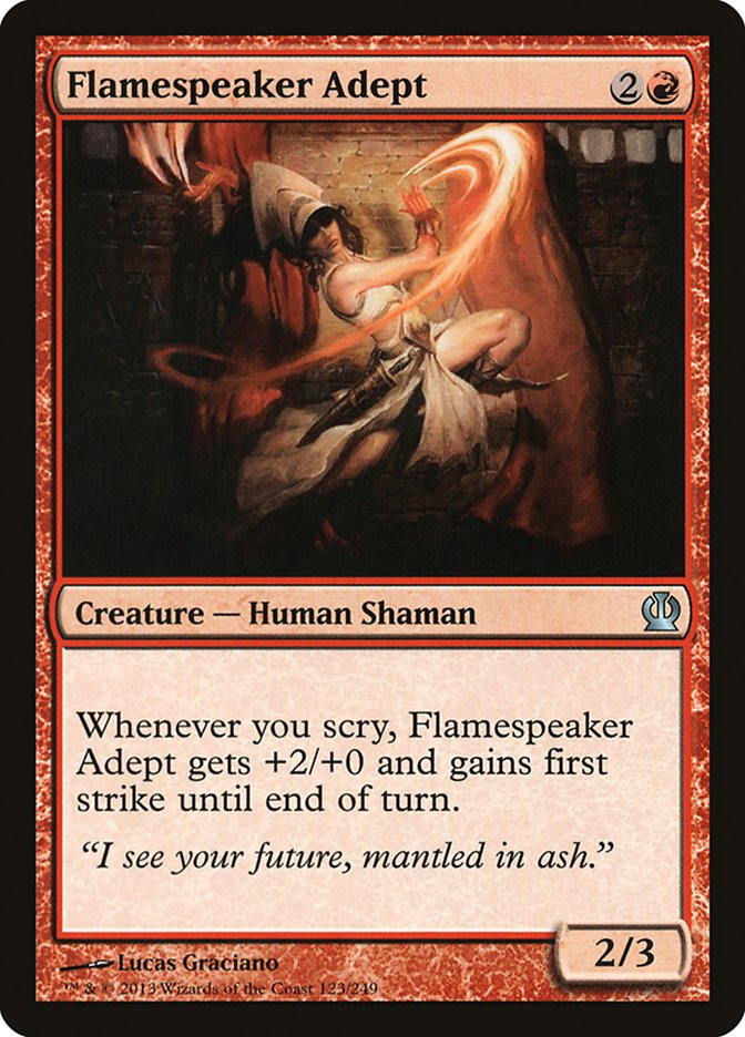 MTG Card Title: Flamespeaker Adept THS/123