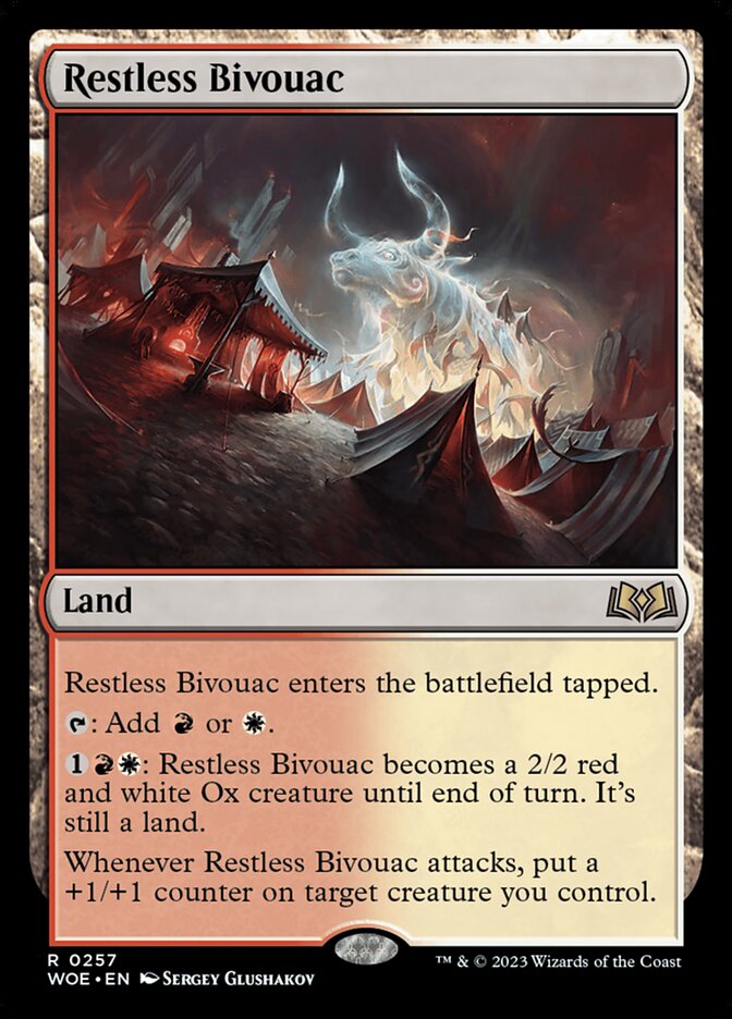 MTG Card Title: Restless Bivouac WOE/257