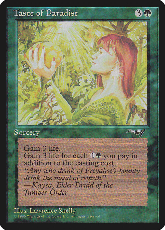MTG Card Title: Taste of Paradise ALL/100a