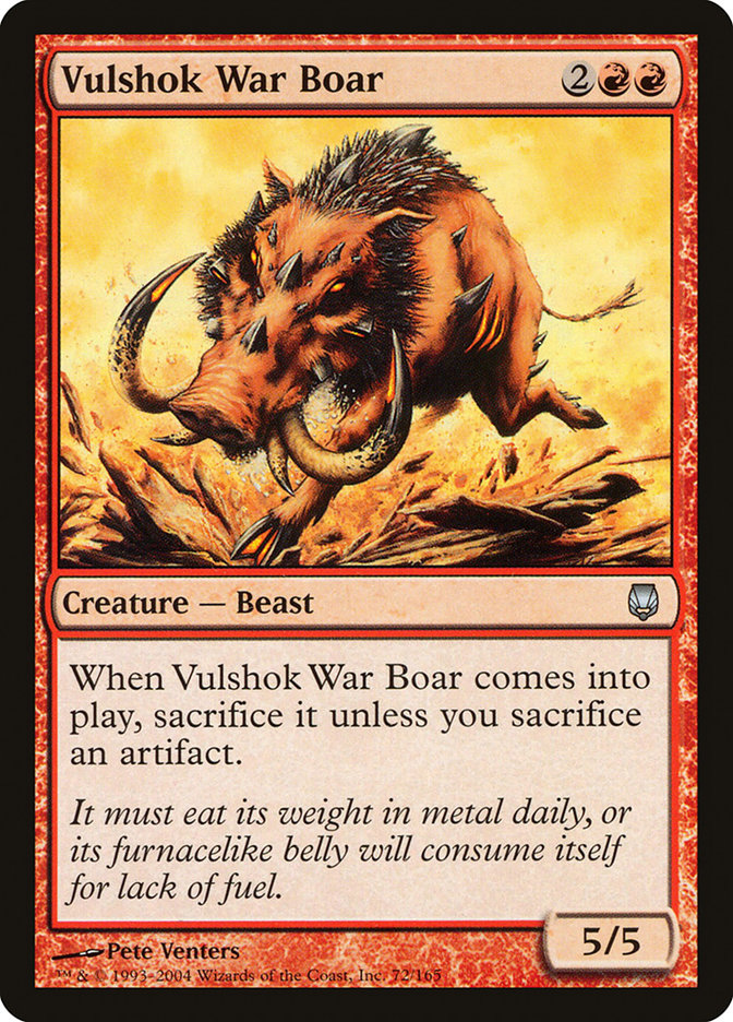 MTG Card Title: Vulshok War Boar DST/72