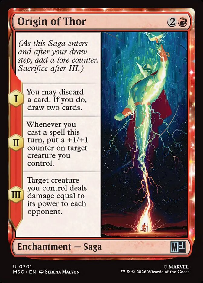 MTG Card Title: Origin of Thor MSC/701