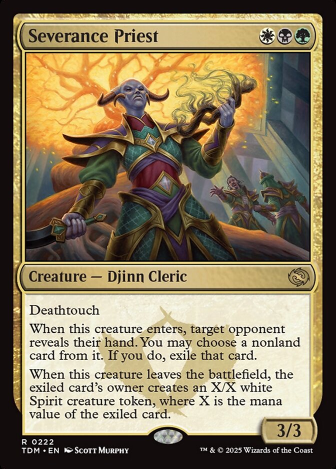 MTG Card Title: Severance Priest TDM/222