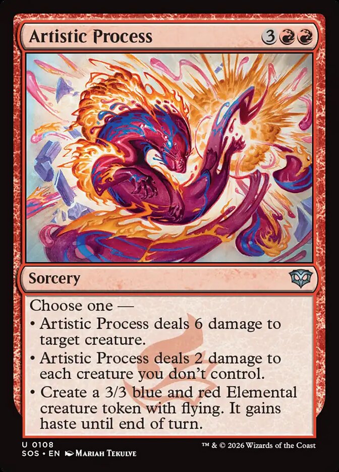 MTG Card Title: Artistic Process SOS/108