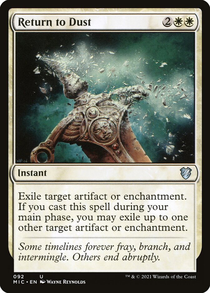 MTG Card Title: Return to Dust MIC/92