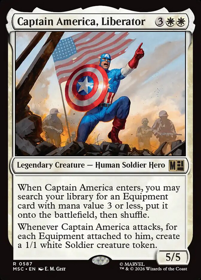 MTG Card Title: Captain America, Liberator MSC/587