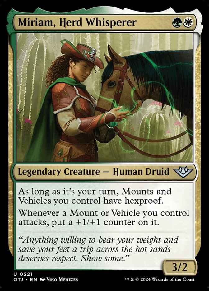 MTG Card Title: Miriam, Herd Whisperer OTJ/221