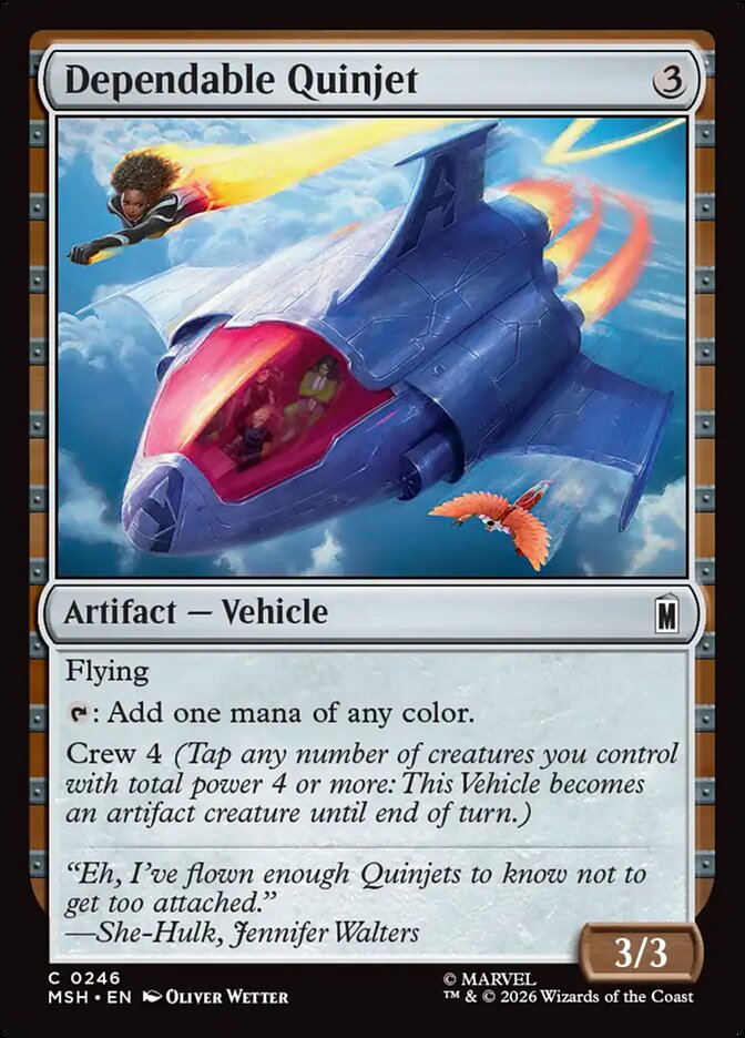 MTG Card Title: Dependable Quinjet MSH/246