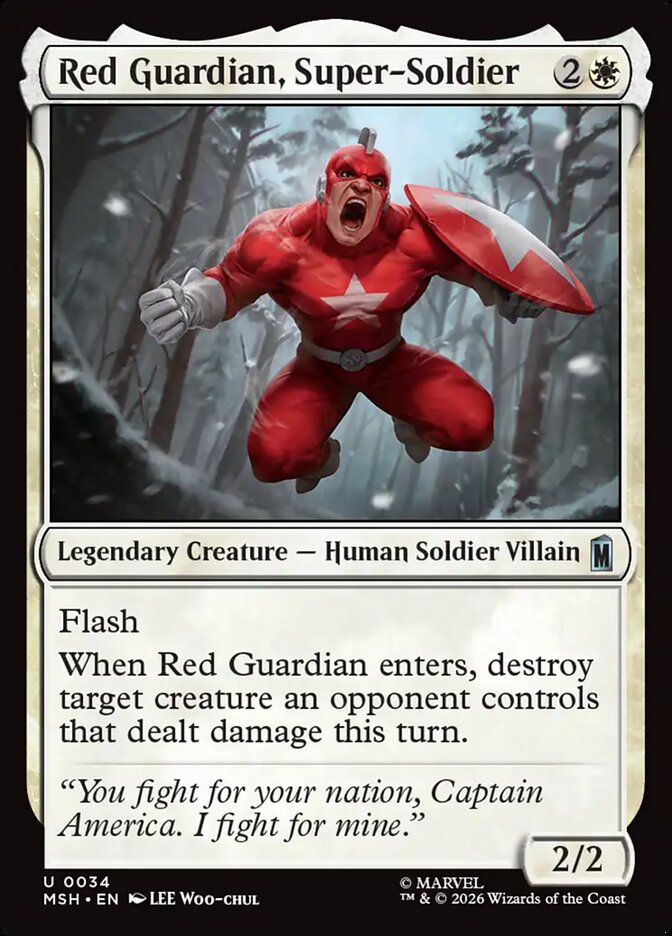 MTG Card Title: Red Guardian, Super-Soldier MSH/34