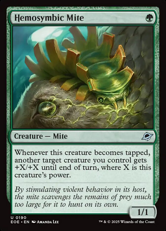 MTG Card Title: Hemosymbic Mite EOE/190