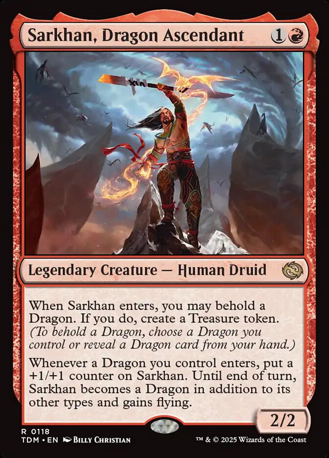 MTG Card Title: Sarkhan, Dragon Ascendant TDM/118