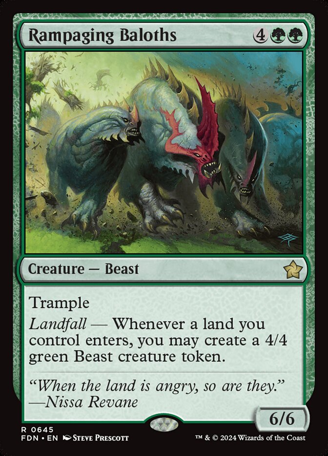 MTG Card Title: Rampaging Baloths FDN/645