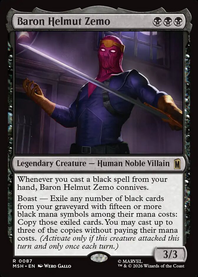 MTG Card Title: Baron Helmut Zemo MSH/87