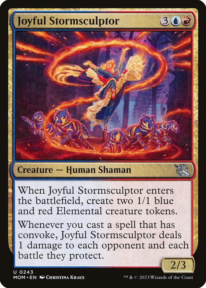 MTG Card Title: Joyful Stormsculptor MOM/243