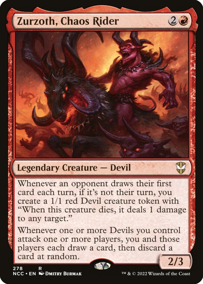 MTG Card Title: Zurzoth, Chaos Rider NCC/278