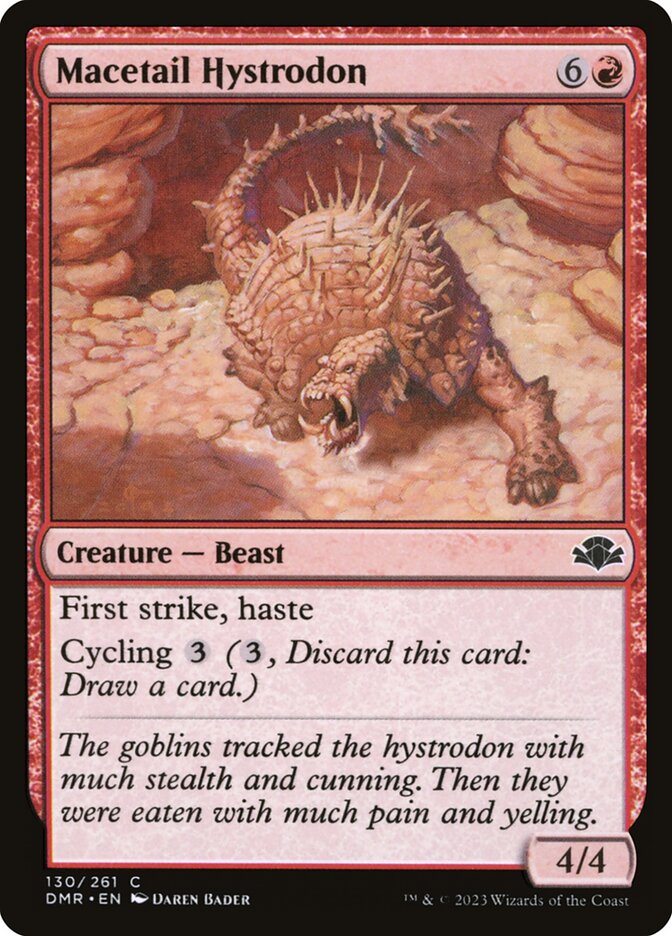 MTG Card Title: Macetail Hystrodon DMR/130