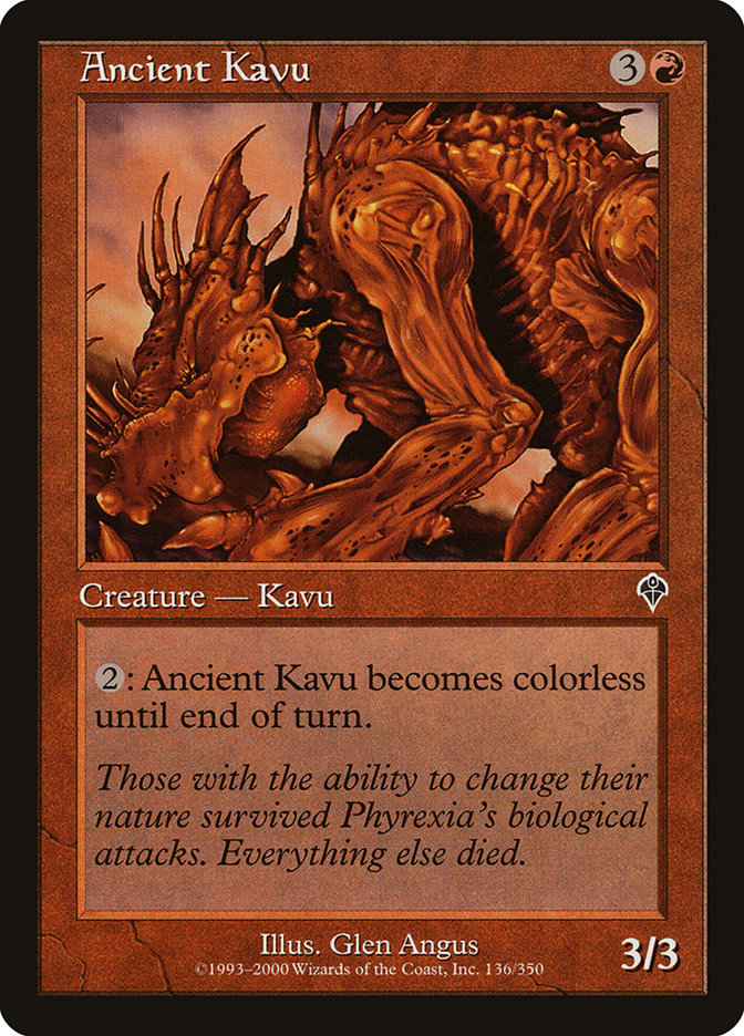 MTG Card Title: Ancient Kavu INV/136