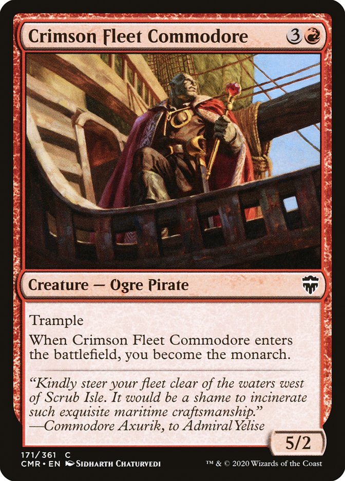 MTG Card Title: Crimson Fleet Commodore CMR/171