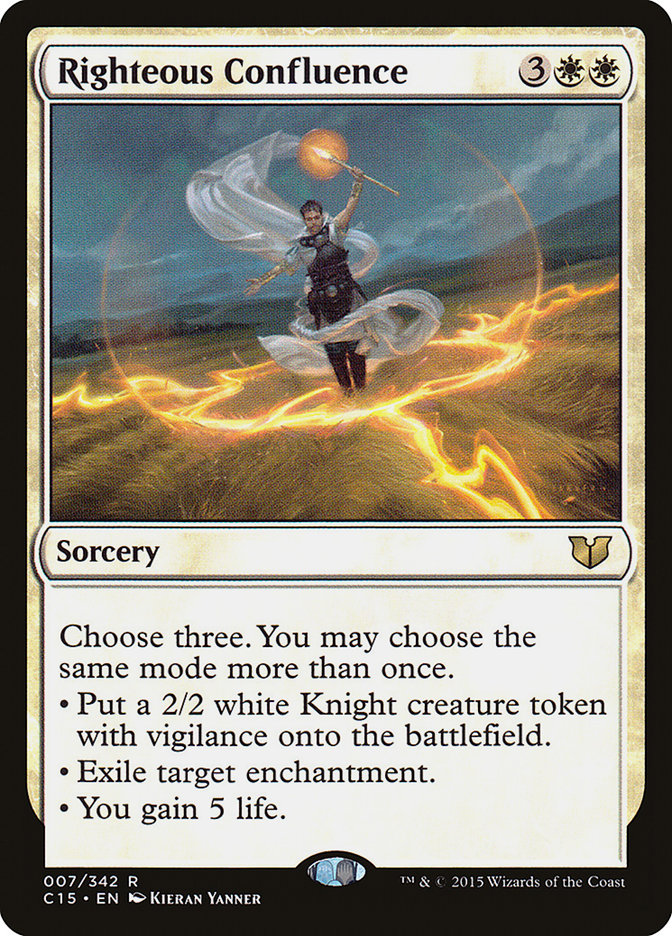 MTG Card Title: Righteous Confluence C15/7