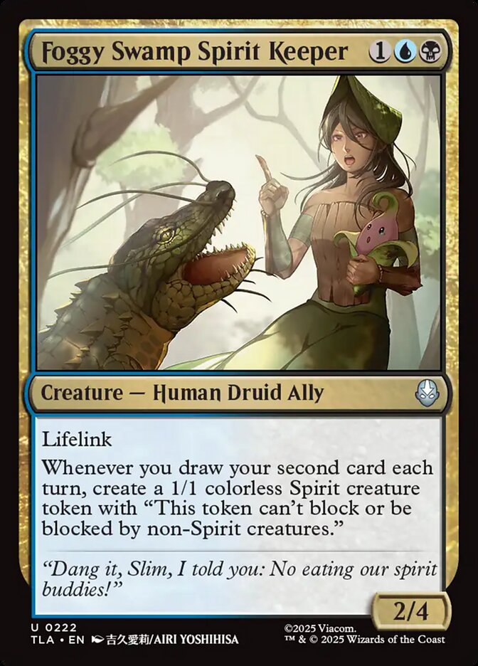 MTG Card Title: Foggy Swamp Spirit Keeper TLA/222