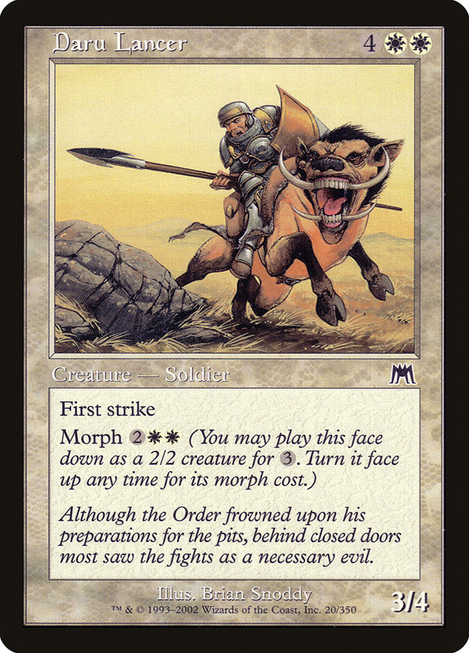 MTG Card Title: Daru Lancer ONS/20