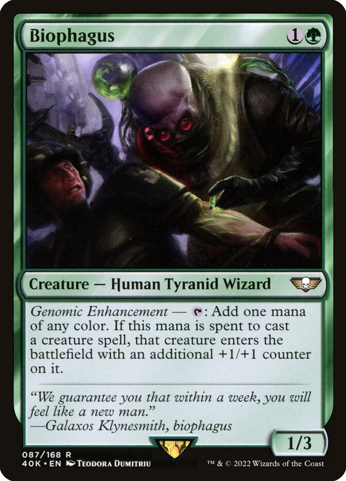 MTG Card Title: Biophagus 40K/87