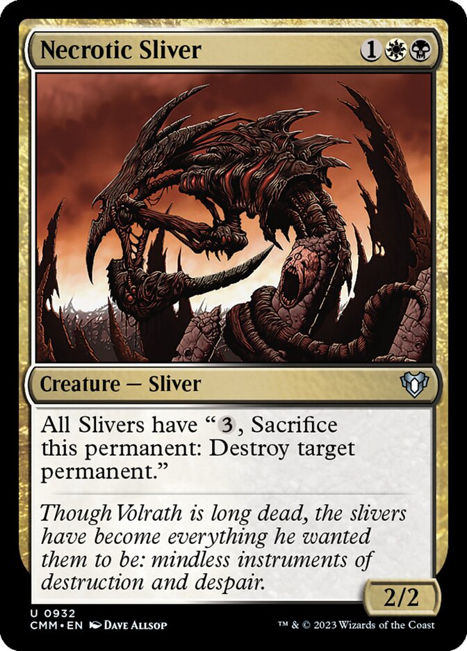 MTG Card Title: Necrotic Sliver CMM/932