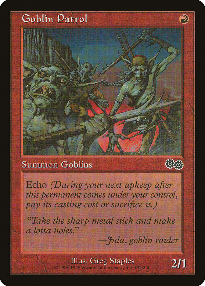 MTG Card Title: Goblin Patrol USG/193