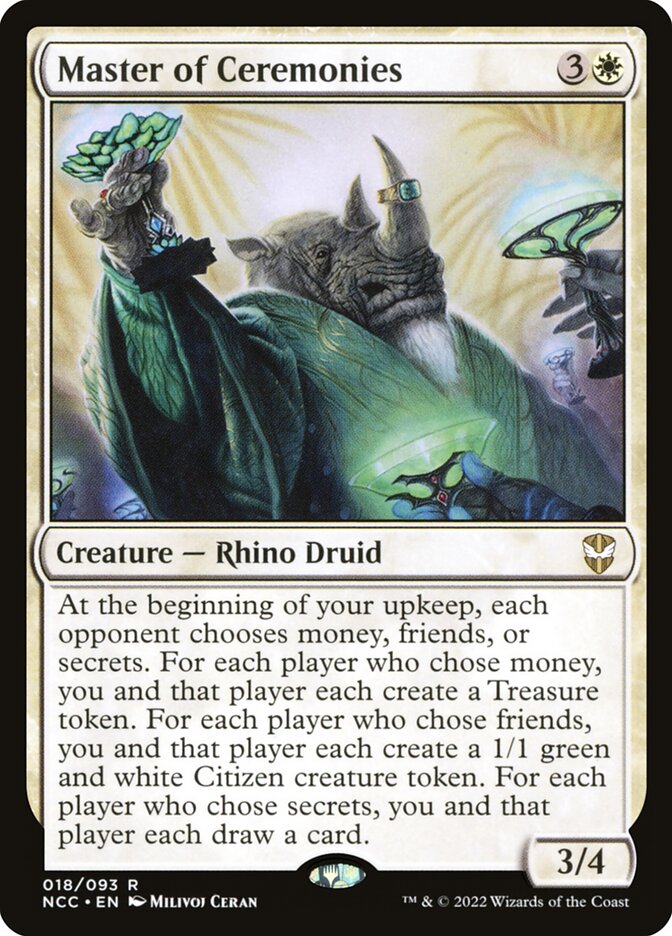 MTG Card Title: Master of Ceremonies NCC/18