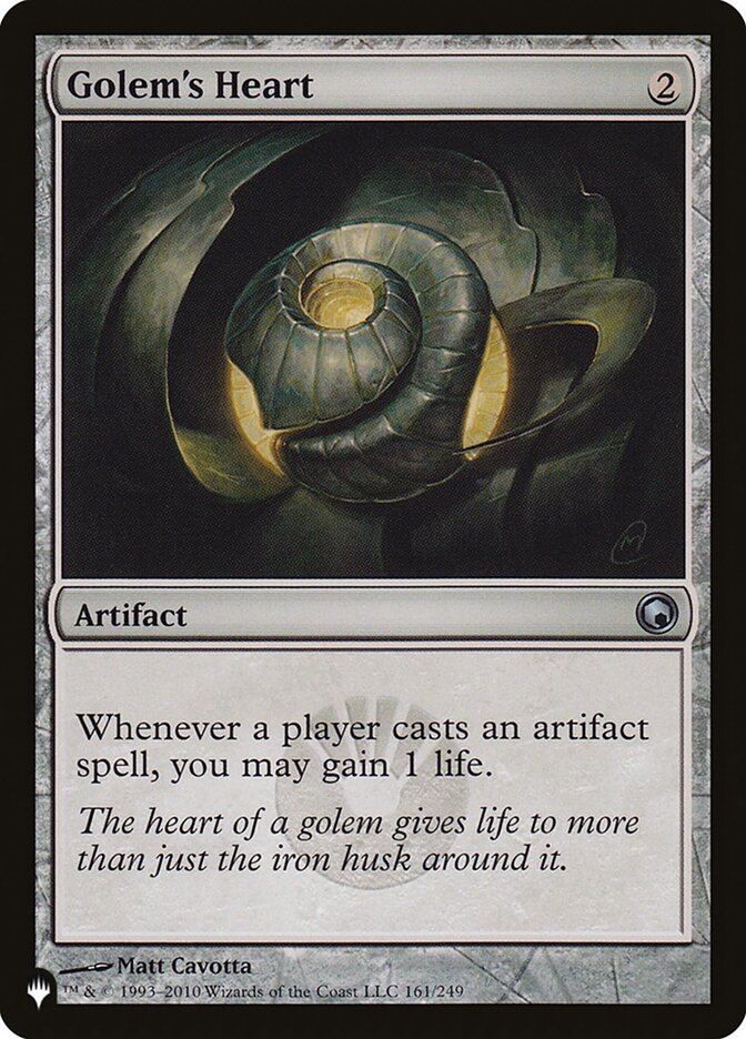 MTG Card Title: Golem's Heart PLST/SOM-161