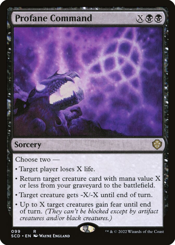 MTG Card Title: Profane Command SCD/99